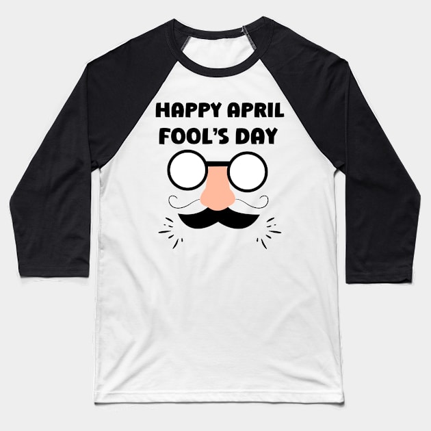 Happy April Fool's Day Baseball T-Shirt by mieeewoArt